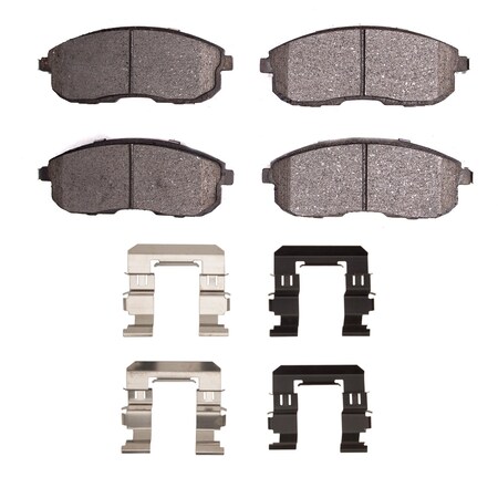 Dynamic Friction Co 3000 Semi-Metallic Brake Pads Hardware Kit, Low Dust, 100% Copper Free, 100% Asbestos-free, Front 1311-0815-12